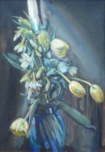 Tulips In Blue Vase Tulips In Blue Vase