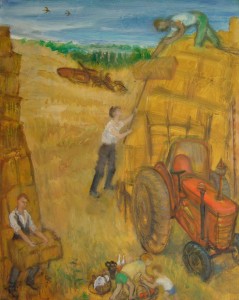 Stacking Straw Bales In Yellow Stacking Straw Bales In Yellow