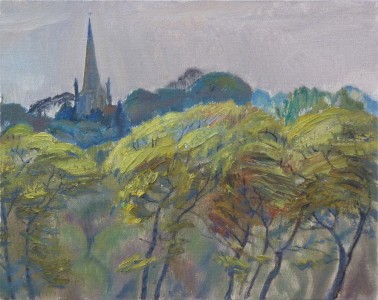 Windy Trees And Steeple Windy Trees And Steeple