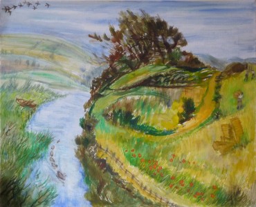 Imagined Rural River Scene Imagined Rural River Scene